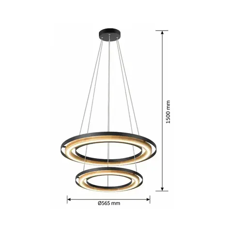 Globo Hanglamp Rilas Ø 57 cm bamboe zwart Globo Hanglamp Rilas Ø 57 cm bamboe zwart
