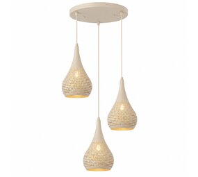 Freelight Hanglamp Buco 3 lichts Ø 48 cm beige