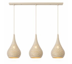 Freelight Hanglamp Buco 3 lichts L 110 cm beige