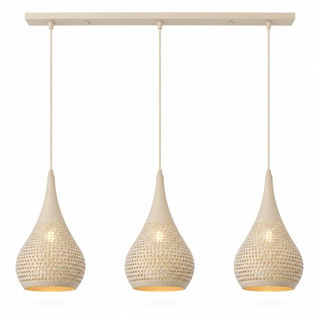 Freelight Hanglamp Buco 3 lichts L 110 cm beige