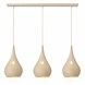 Freelight Hanglamp Buco 3 lichts L 110 cm beige