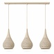 Freelight Hanglamp Buco 3 lichts L 110 cm beige