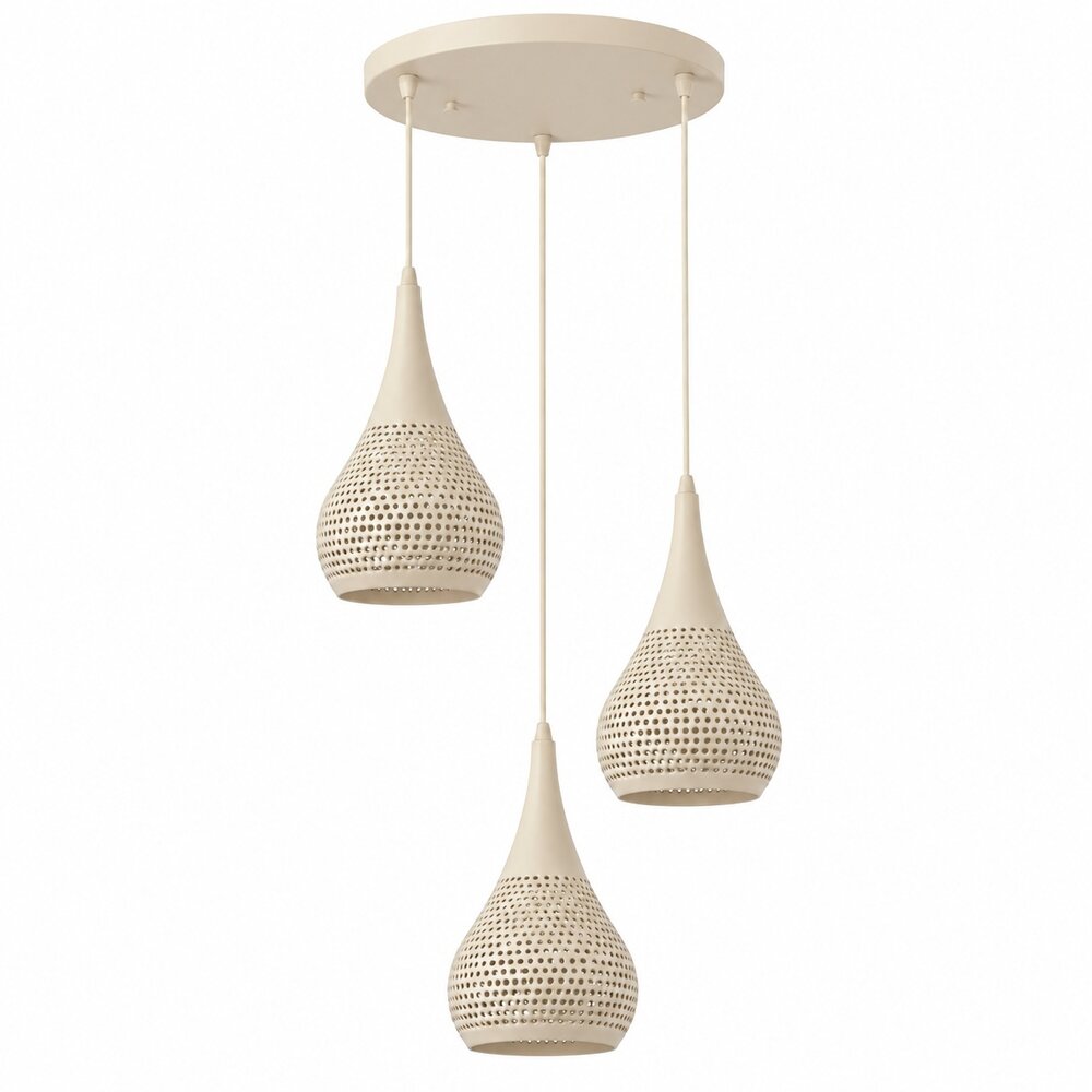 Freelight Hanglamp Buco 3 lichts Ø 48 cm beige