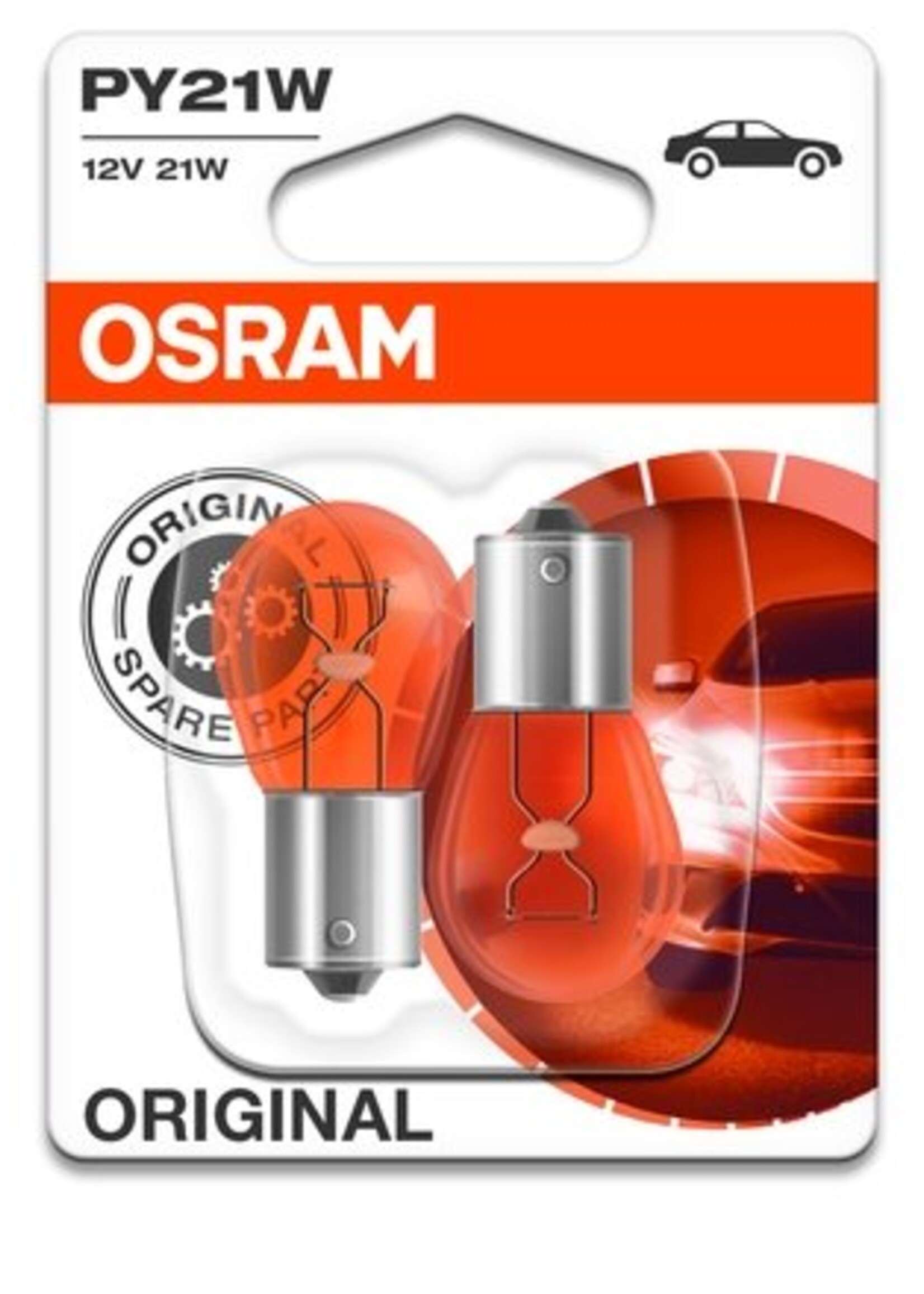 Osram Original Line gloeilamp 12v 21w bau15S Amber