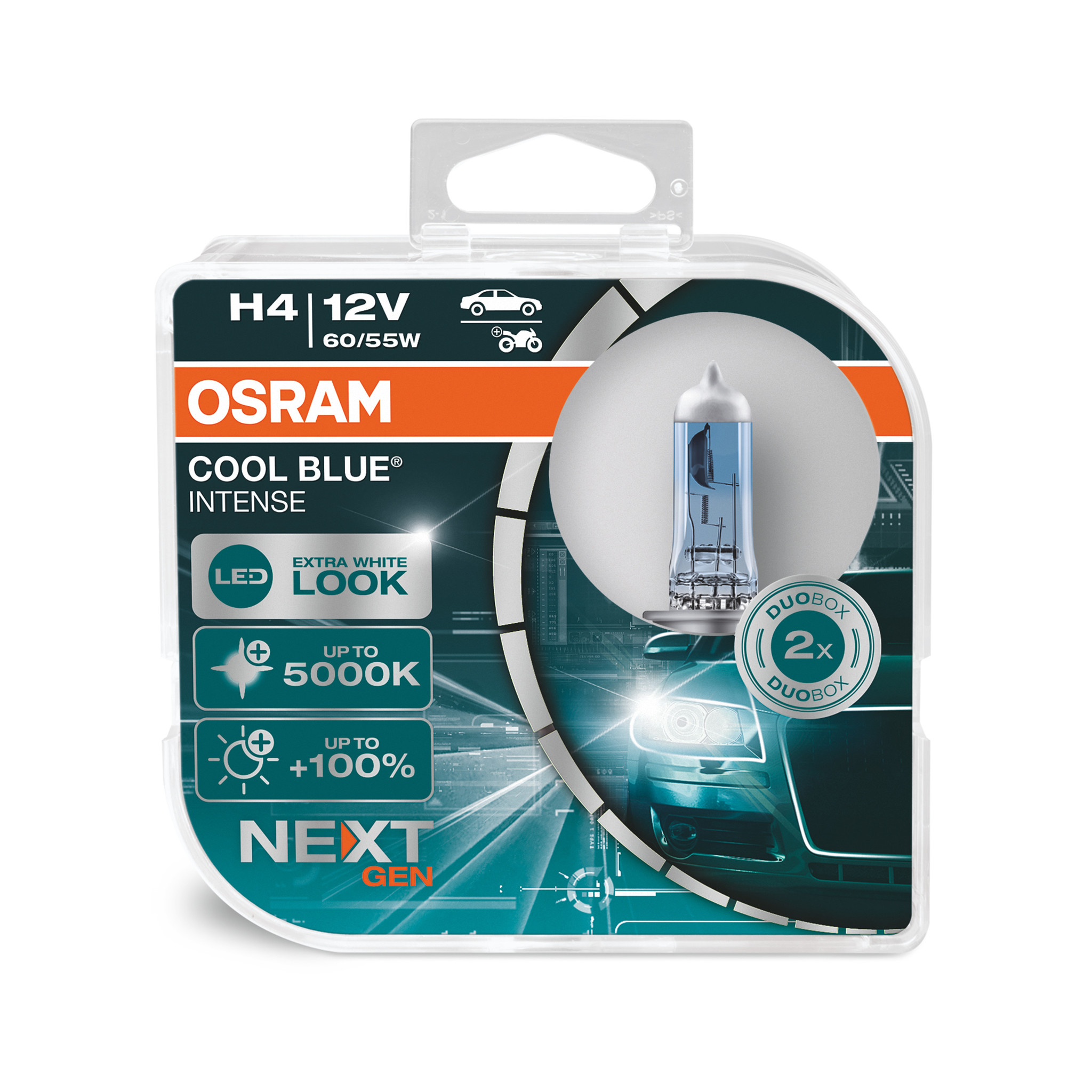 Osram COOL BLUE® INTENSE (NextGen) H4 +100%