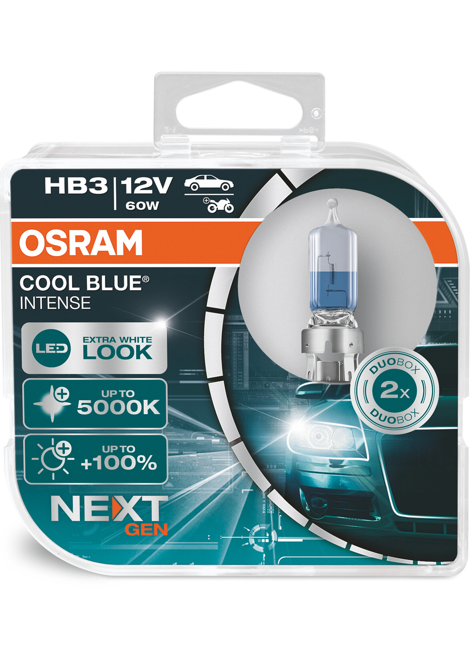 Osram COOL BLUE® INTENSE (NextGen) HB3 +100%