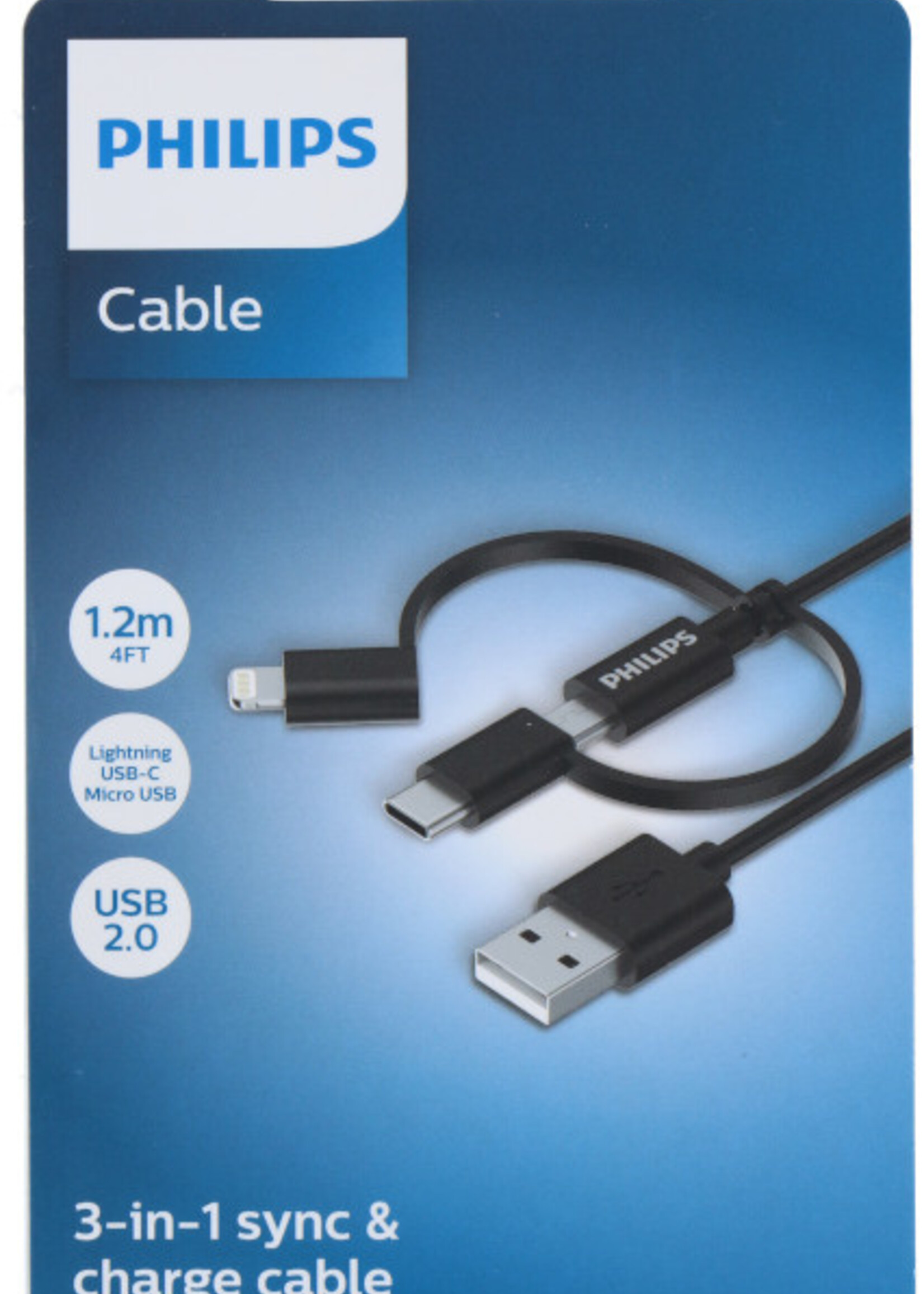 Philips oplaadkabel 3 in 1