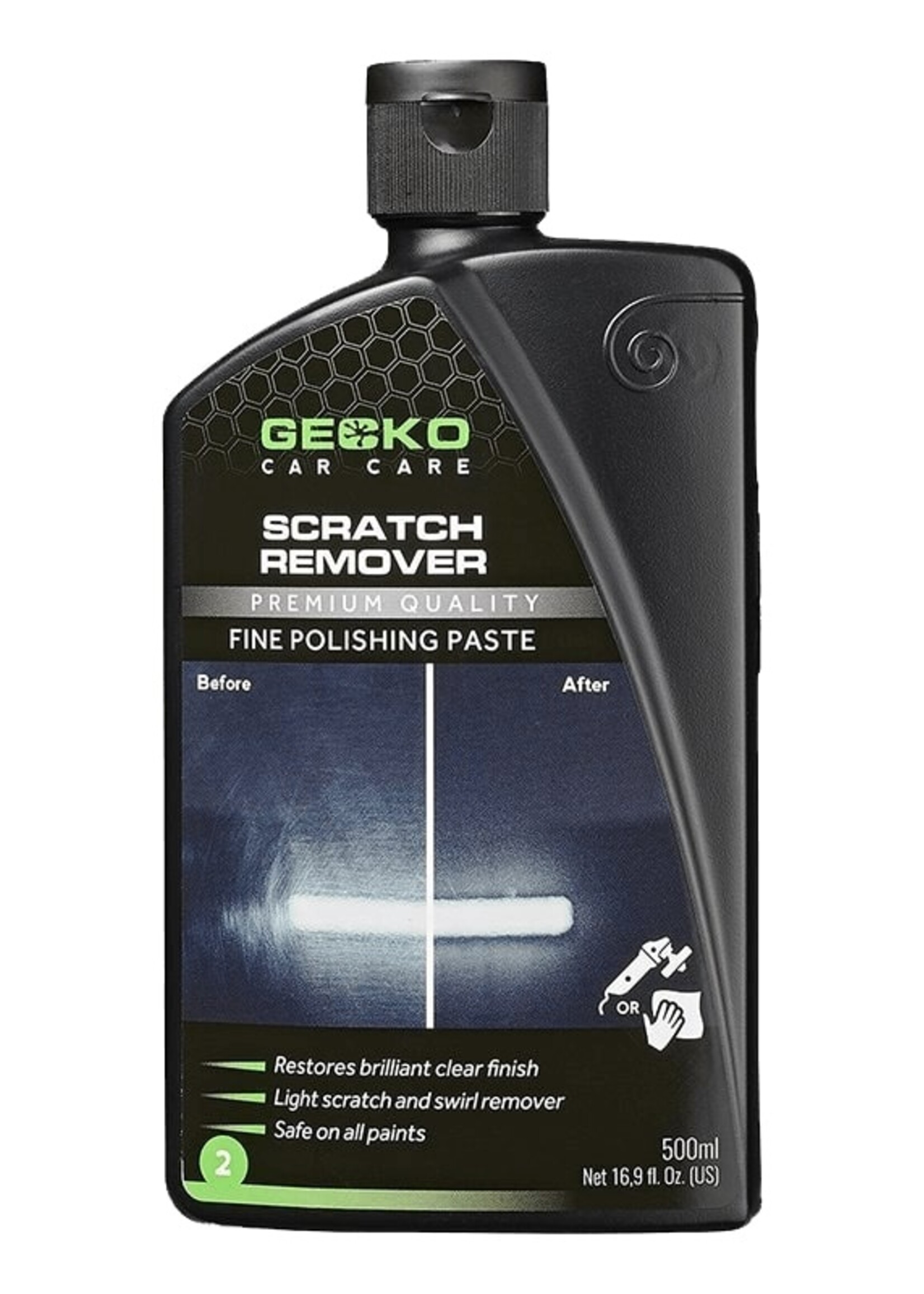 Gecko Kras Verwijderaar en Fijn Polijstmiddel Fles 500ml