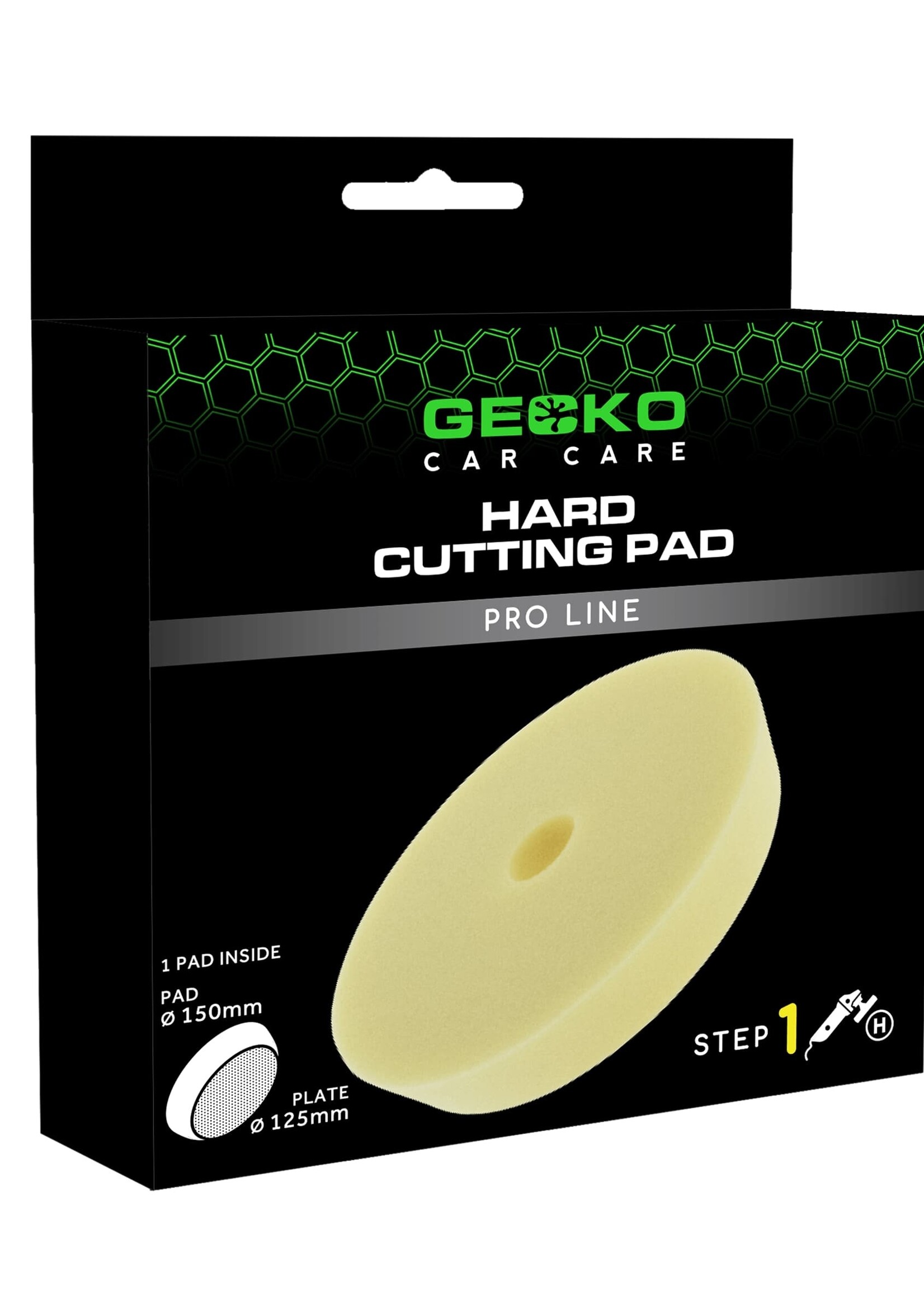 Gecko Polijstpad Hard Geel 150mm 1st ( Voor Steunplaat 125mm )