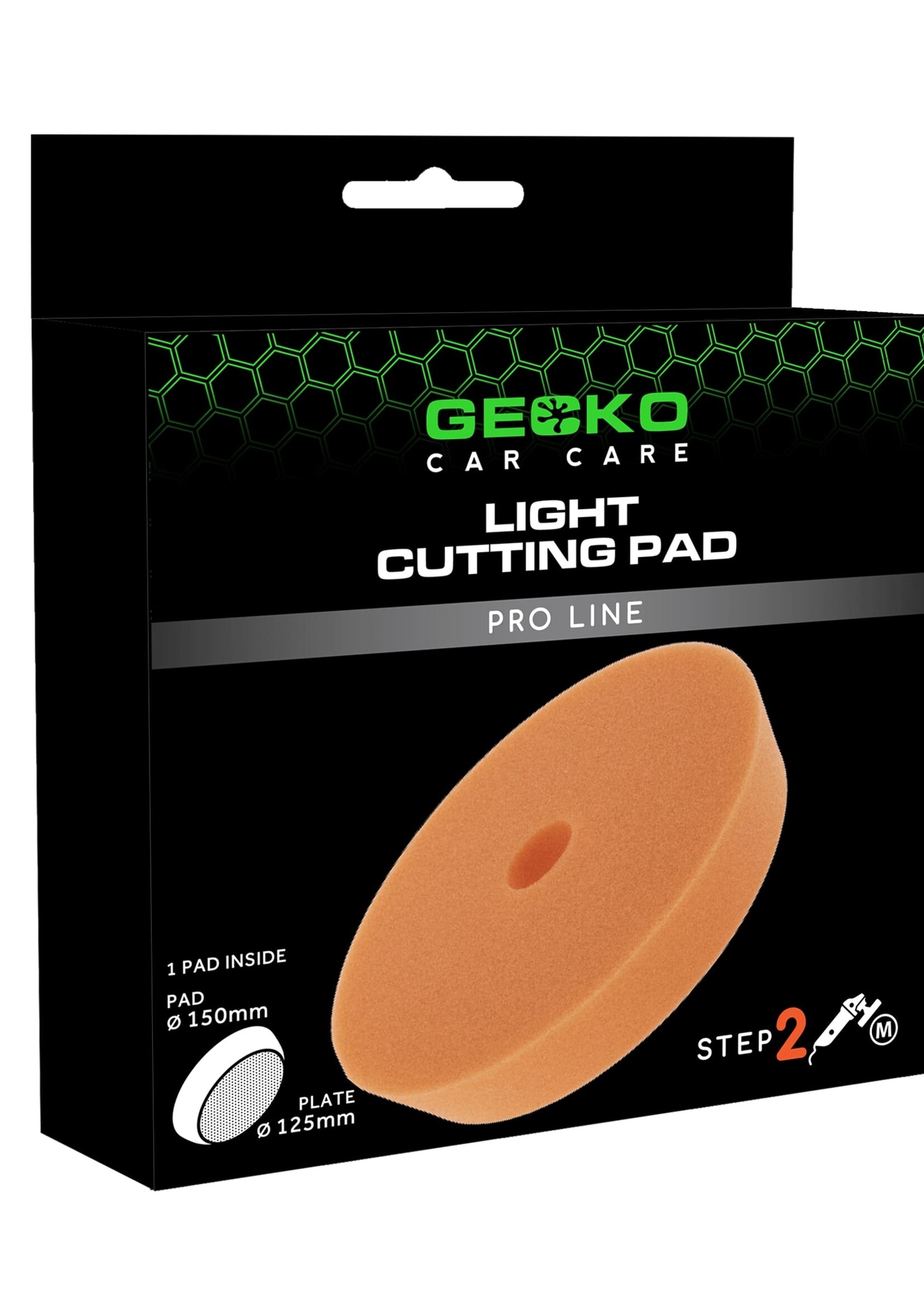 Gecko Polijstpad Medium Oranje 150mm 1st  ( Voor Steunplaat 125mm )