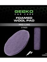 Gecko Foamed Wool Cutting pad 140mm 5st ( Voor Steunplaat 125mm )