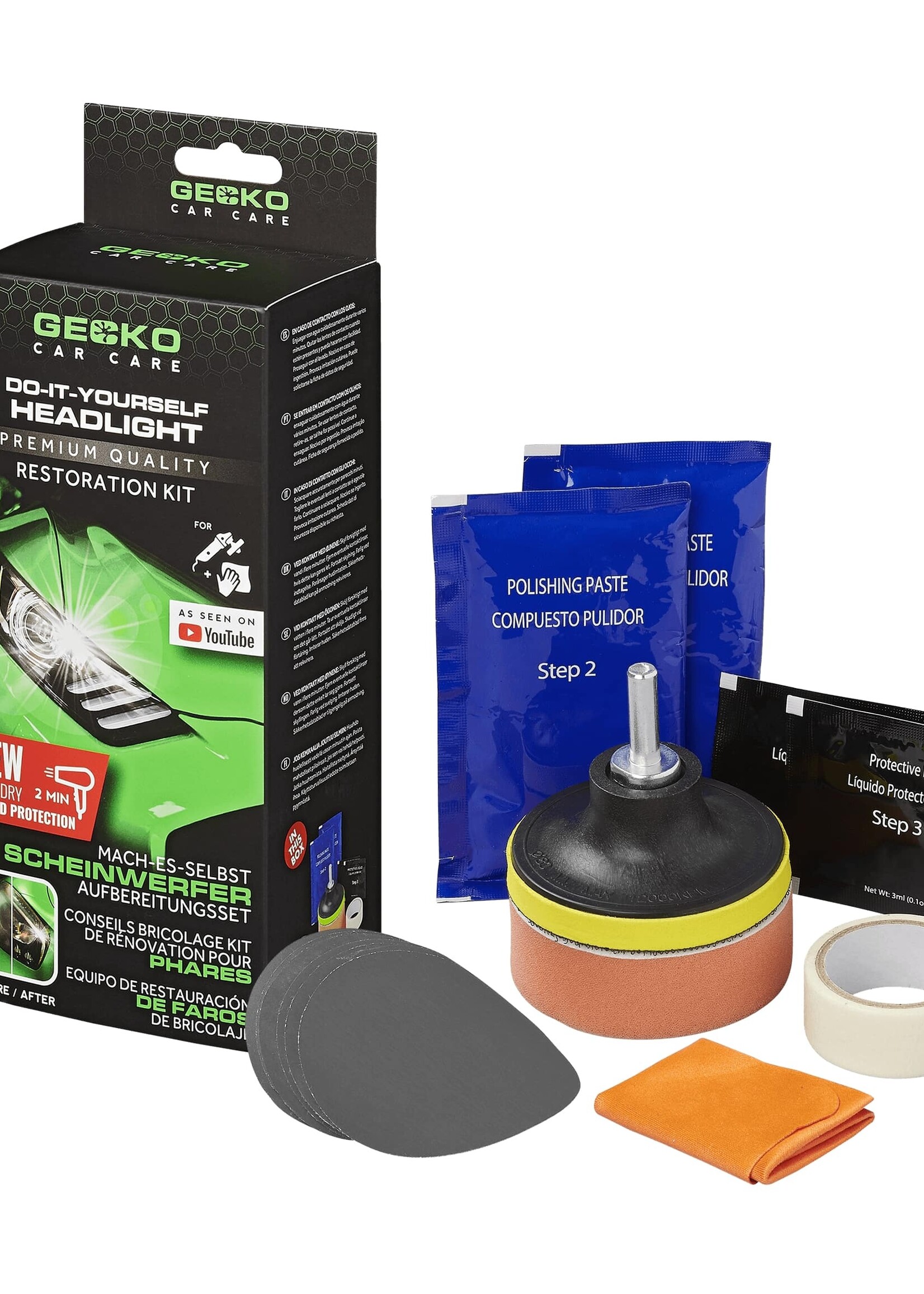 Gecko Koplamp Vernieuwing Set