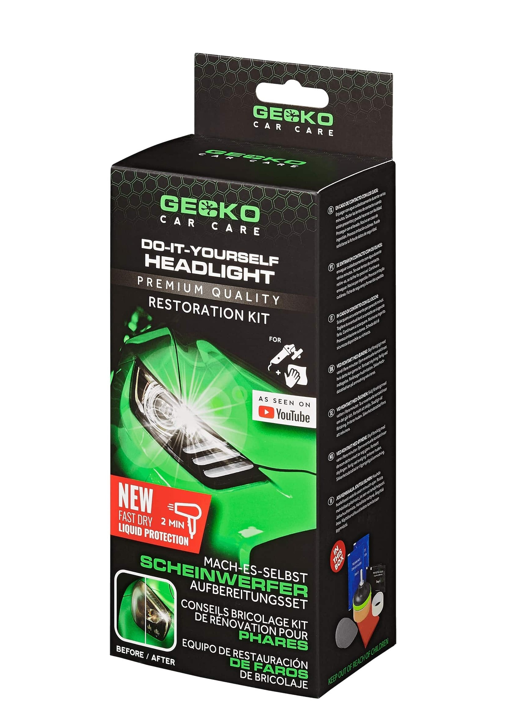 Gecko Koplamp Vernieuwing Set