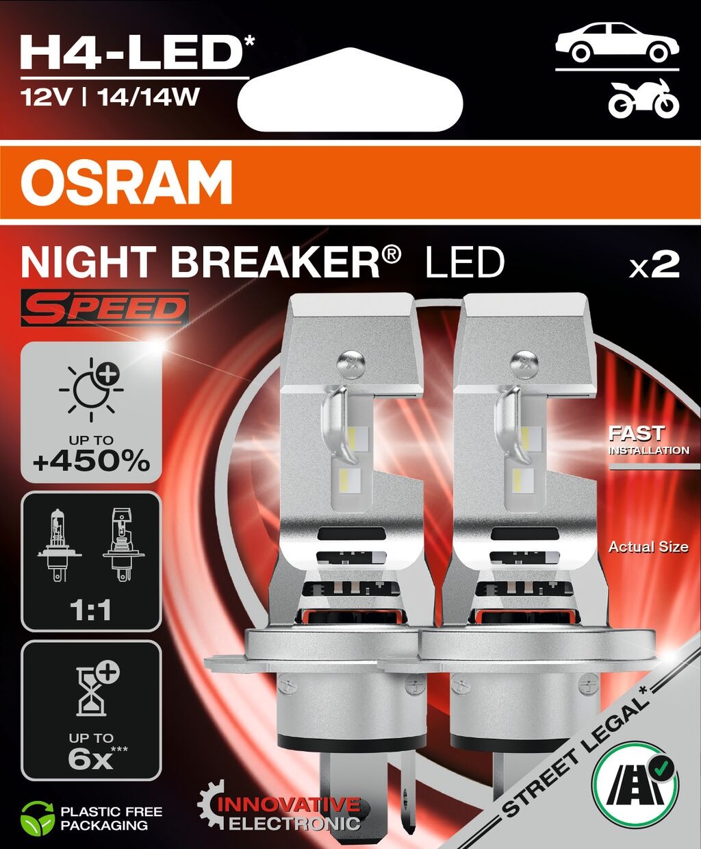Osram NIGHT BREAKER H4 LED SPEED 450