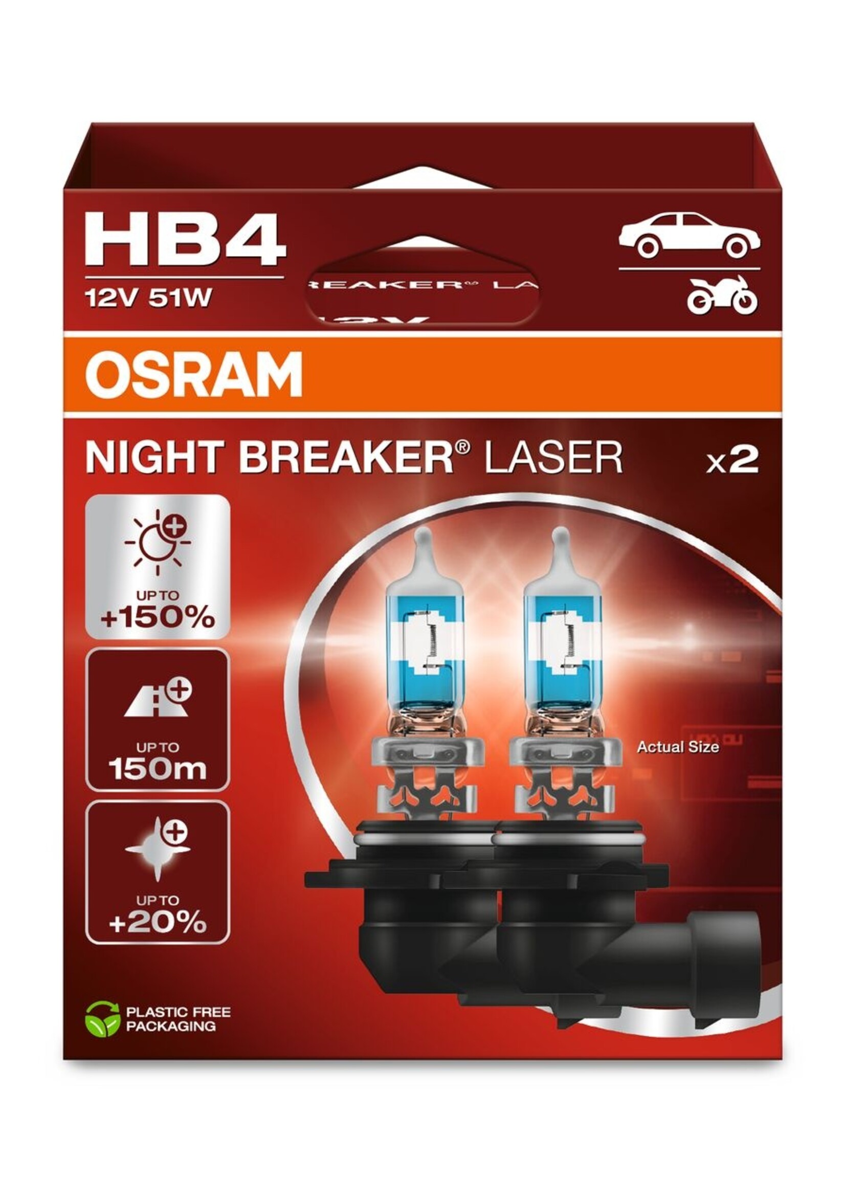 Osram 9006/HB4 Nightbreaker laser Duo