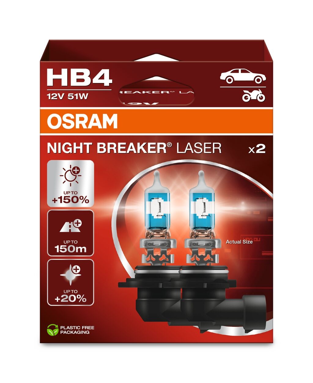 Osram 9006/HB4 Nightbreaker laser Duo
