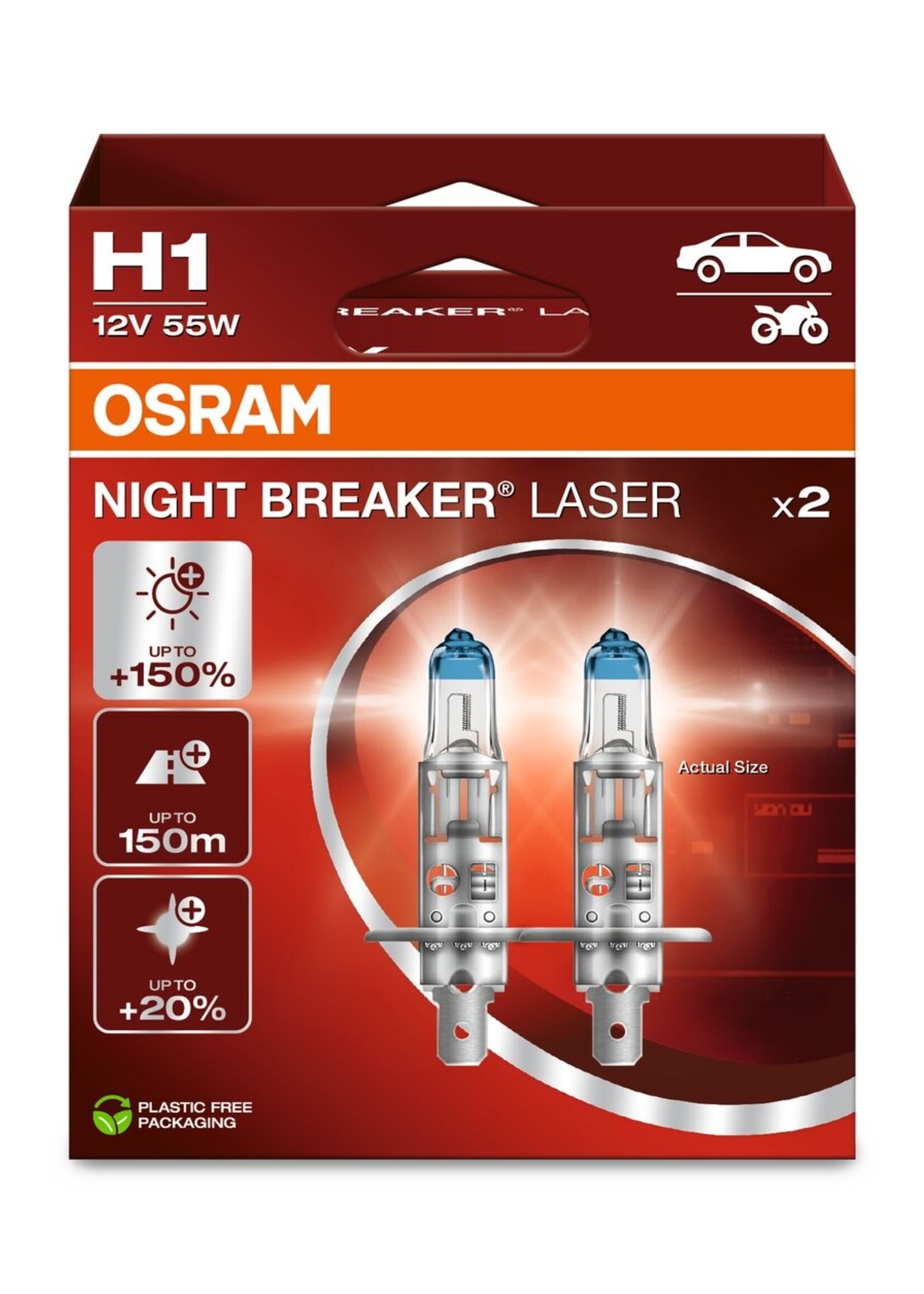 Osram H1 Nightbreaker laser Duo