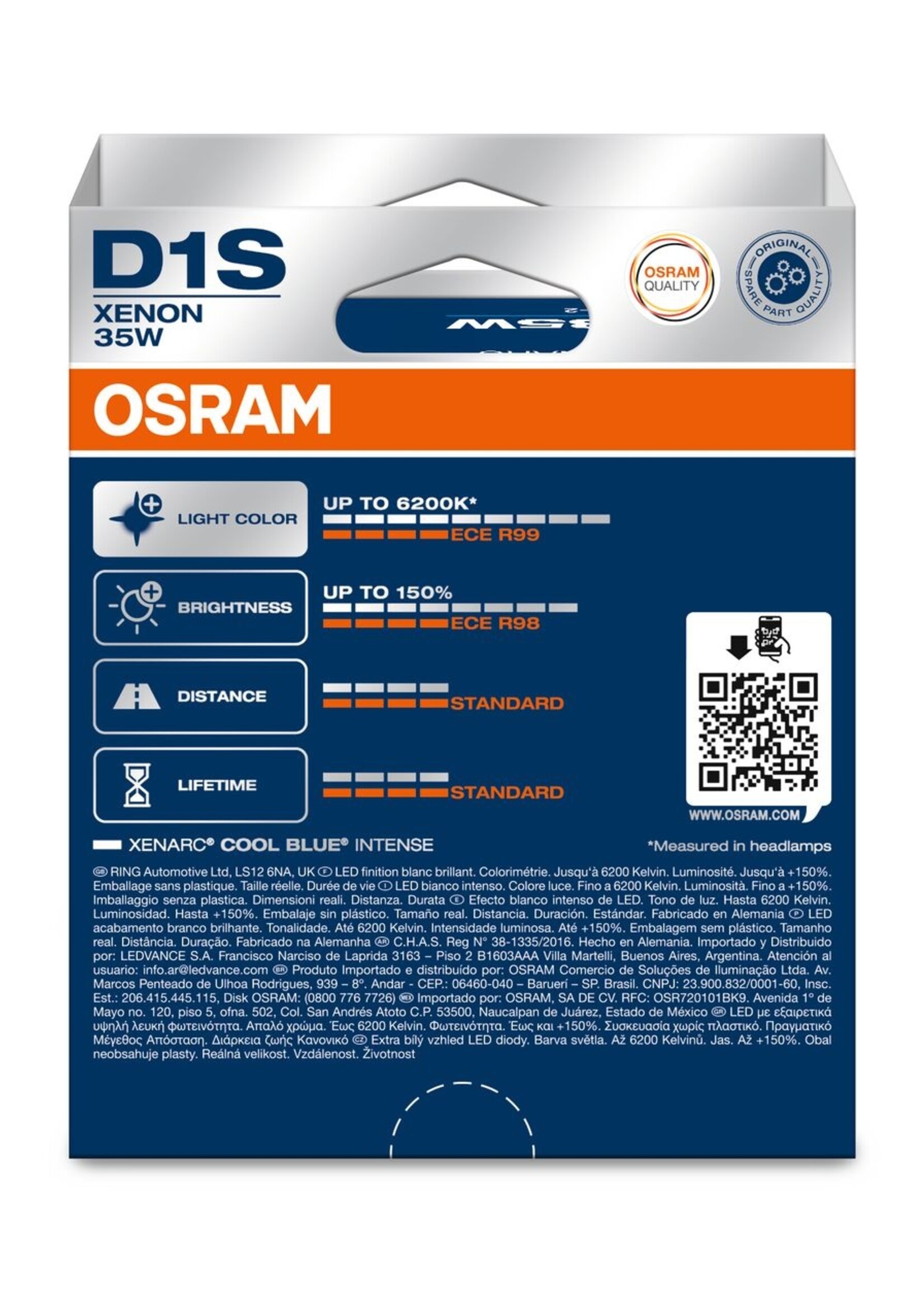 Osram XENARC COOL BLUE INTENSE (NextGen) D1S