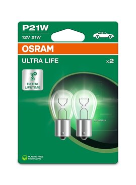 Osram Ultralife gloeilamp 12v 21w Ba15s Osram Ultralife gloeilamp 12v 21w Ba15s
