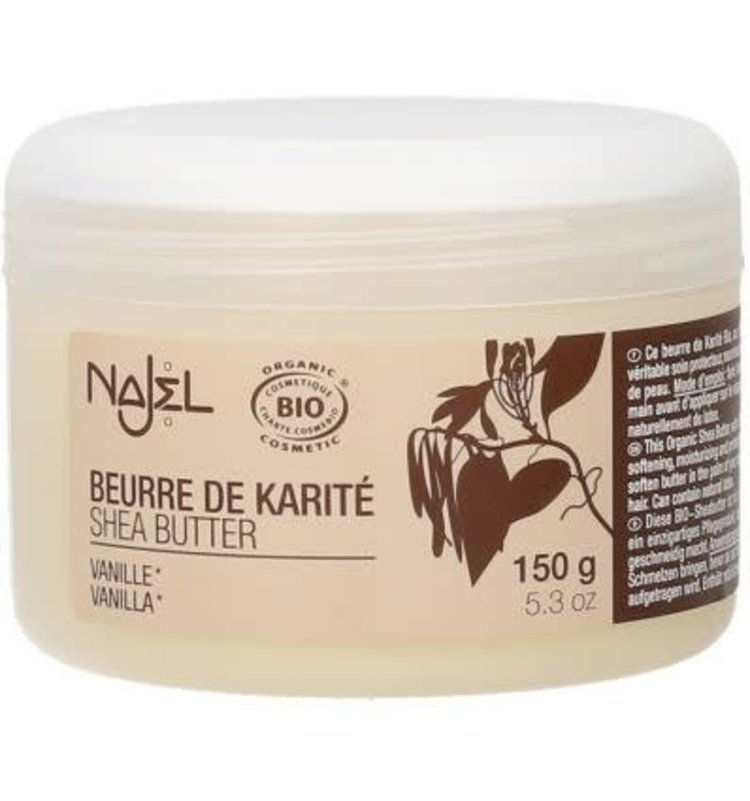Najel Beurre de karité certifié BIO   parfum vanille - 150g