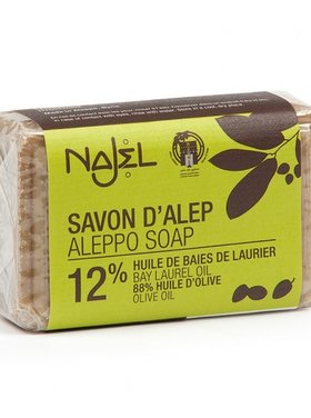 Najel Savon d'Alep 12% HBL - Rectangulaire - 100g
