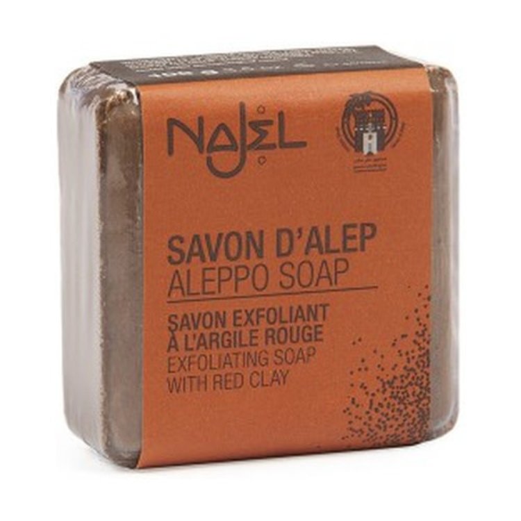 Najel Savon exfoliant à l'argile rouge - 100g