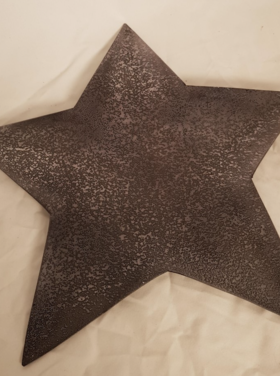 Home Society Assiette étoile gris foncé métallisé