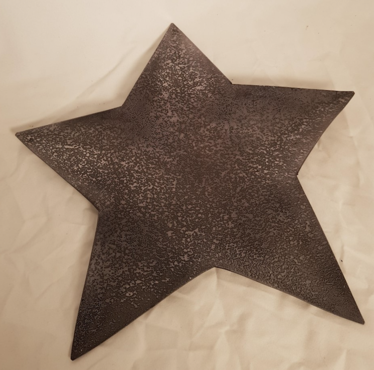 Home Society Assiette étoile gris foncé métallisé