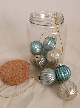 Long Island Living Bocal petites boules - bleu