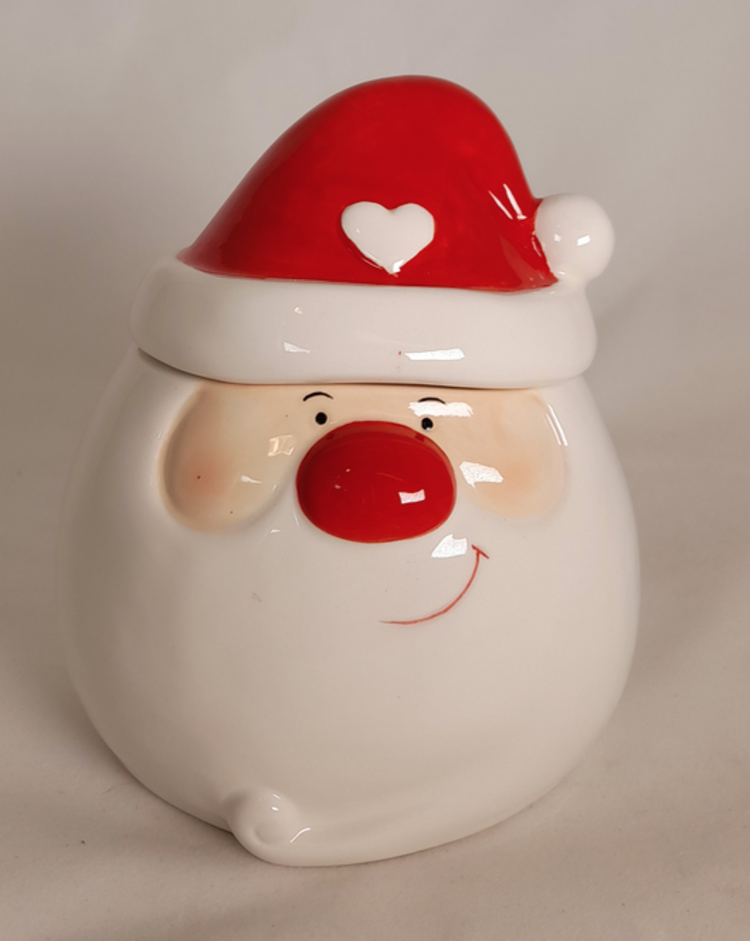 Dekoratief Pot avec couvercle céramique Santa