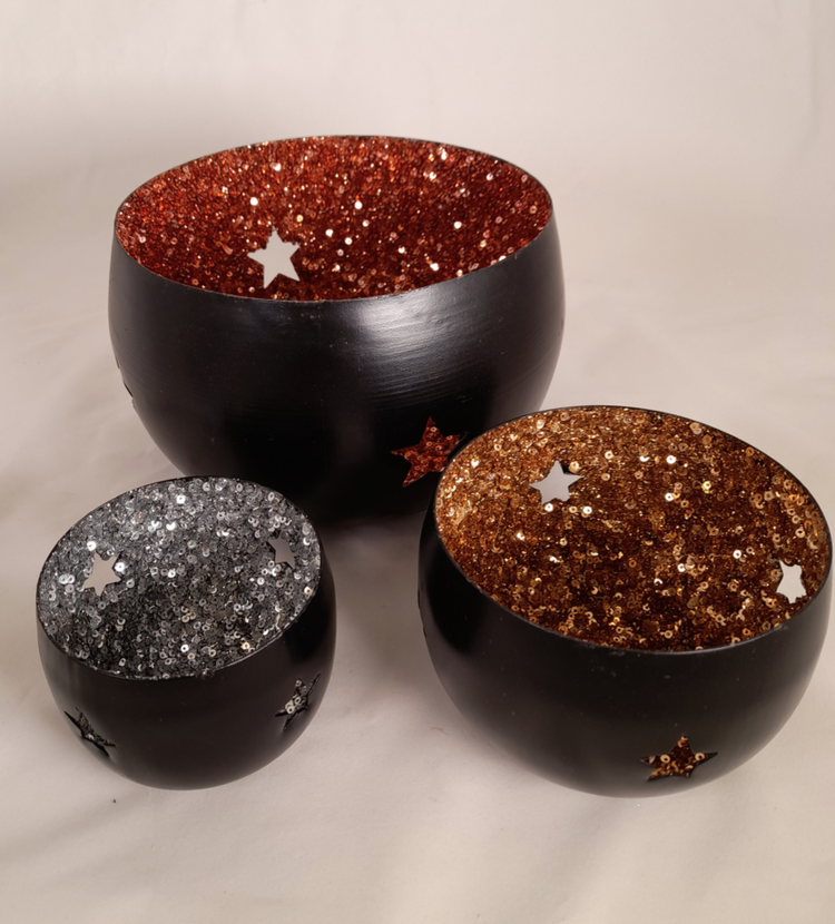 Joker Metal Candle Holder Black gold L