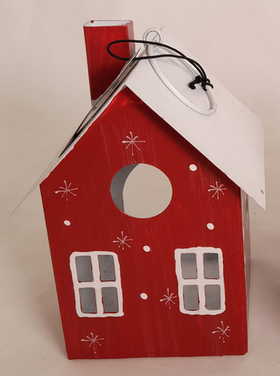 Joker Photophore maison rouge métal