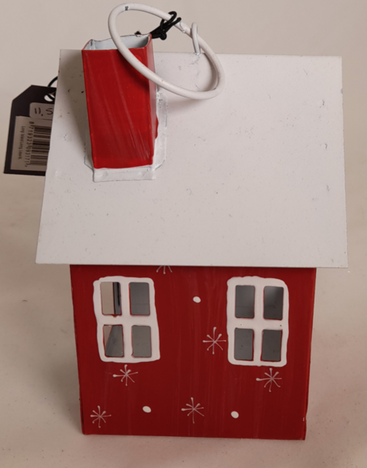 Joker Photophore maison rouge métal