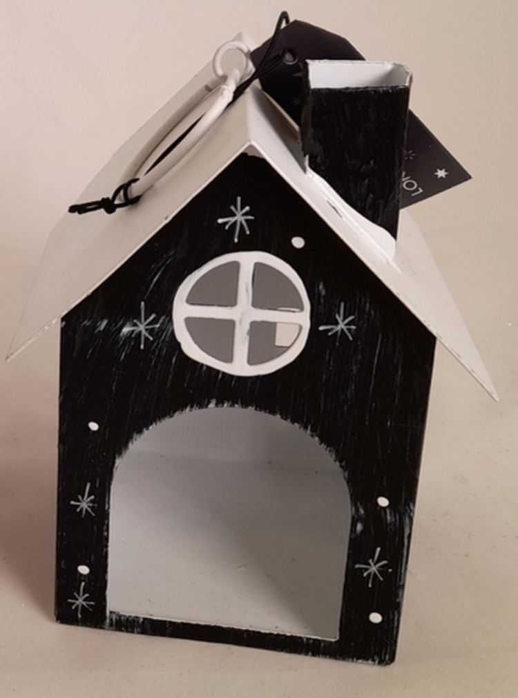 Joker Photophore maison métal noir