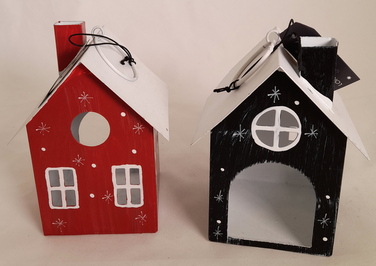 Joker Photophore maison métal noir