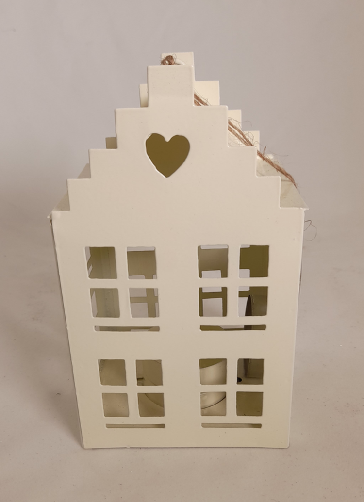 Dekoratief Photophore maison blanc.