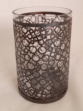 Home Society Photophore verre métal effet rouillé L