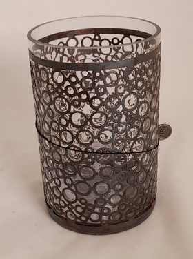 Home Society Photophore verre métal effet rouillé S