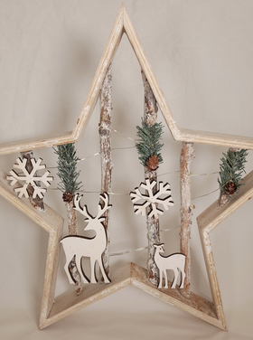 Dekoratief Deco mural cadre étoile rennes