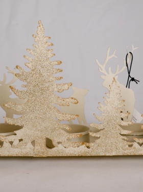 Dekoratief Porte-bougies x3 sapins/rudolphes