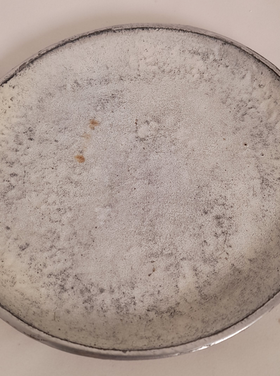 Home Society Assiette métallique blanche S