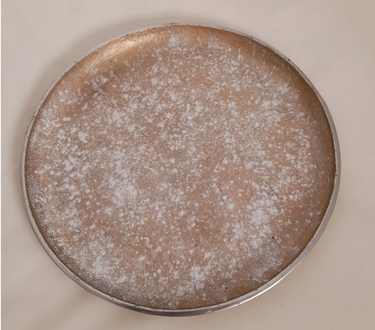 Home Society Assiette métalique dorée L