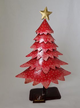 Dekoratief Sapin métal rouge L
