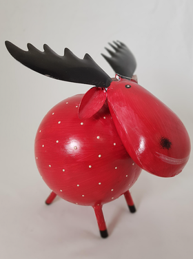 Dekoratief Rudolphe metal rouge L