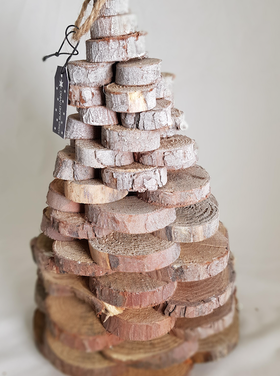 Long Island Living Arbre en petites rondelles de bois