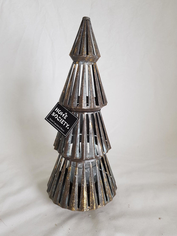 Home Society Photophore sapin métal L