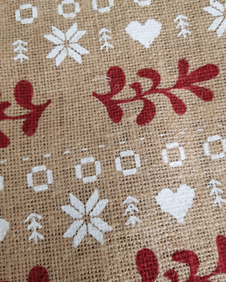 Dekoratief Chaussette jute motifs