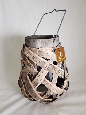 Dekoratief Lanterne bois écorce
