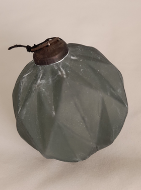 Home Society Boule de Noël mat/opaque - Bleu L