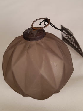 Home Society Boule de Noël mat/opaque - Brun L